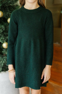 Girls: Feeling Your Best Emerald Green Sweater Dress