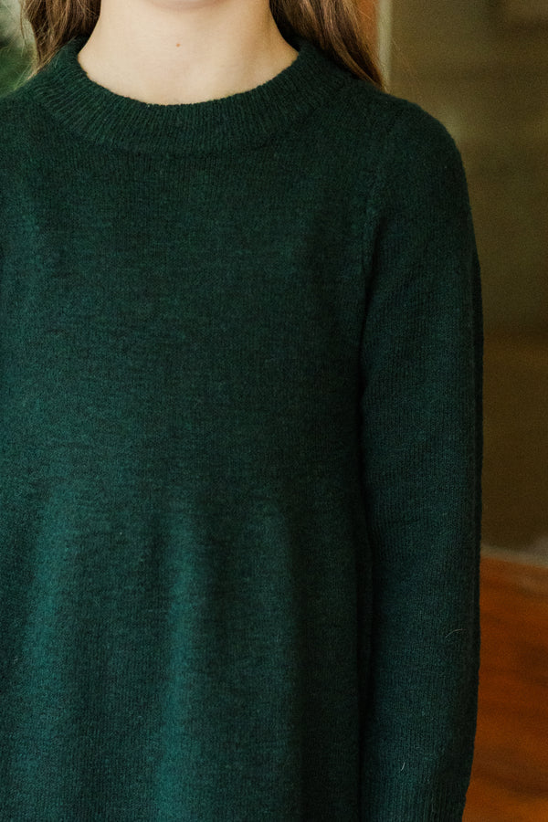 Girls: Feeling Your Best Emerald Green Sweater Dress