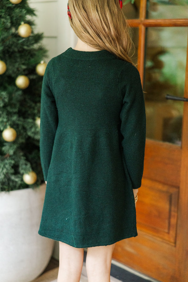 Girls: Feeling Your Best Emerald Green Sweater Dress