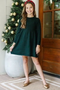 Girls: Feeling Your Best Emerald Green Sweater Dress