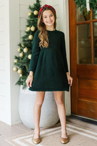 Girls: Feeling Your Best Emerald Green Sweater Dress