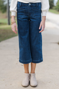 Girls: The Vanessa Dark Wash Straight Leg Jeans