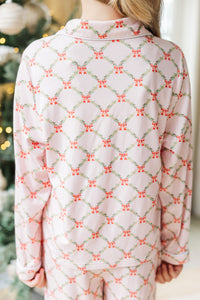 Girls: Dream Big Pink Bow Print L/S Bamboo Lounge Set