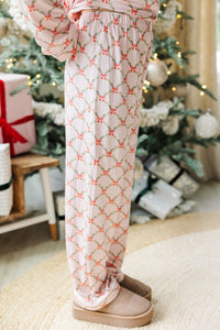 Girls: Dream Big Pink Bow Print L/S Bamboo Lounge Set