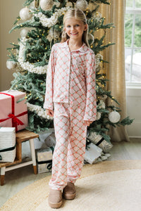 Girls: Dream Big Pink Bow Print L/S Bamboo Pajama Set