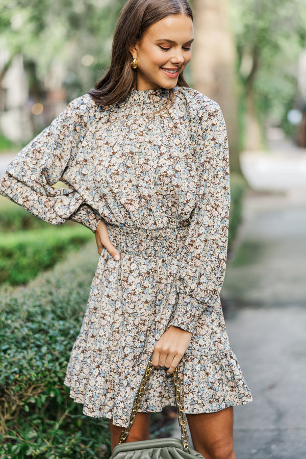 All I Ask Blue Floral Smocked Dress Shop the Mint All I Ask Blue Floral Smocked Dress Shop the Mint