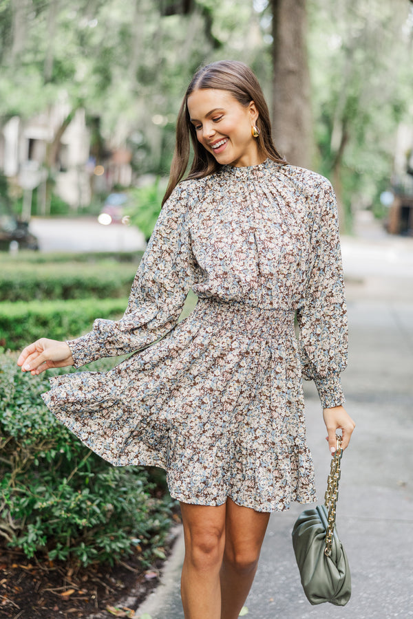 All I Ask Blue Floral Smocked Dress Shop the Mint All I Ask Blue Floral Smocked Dress Shop the Mint