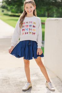 Girls: Team Spirit Bone Graphic Sweatshirt