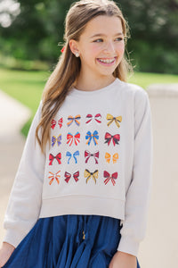 Girls: Team Spirit Bone Graphic Sweatshirt