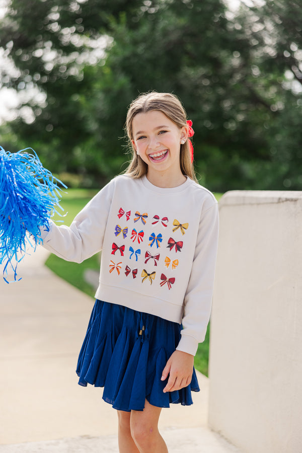 Girls: Team Spirit Bone Graphic Sweatshirt