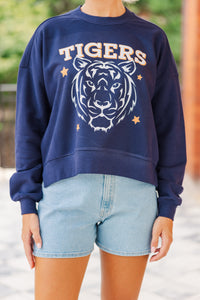 Go Tigers Navy Graphic Sweatshirt