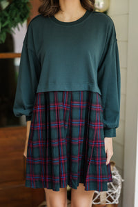 The Perfect Find Forest Green Plaid Dress