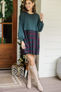 The Perfect Find Forest Green Plaid Dress