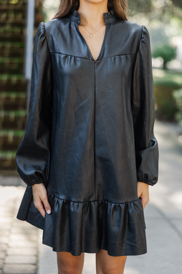 Fate: All Your Idea Black Faux Leather Dress – Shop the Mint Fate: All Your Idea Black Faux Leather Dress – Shop the Mint