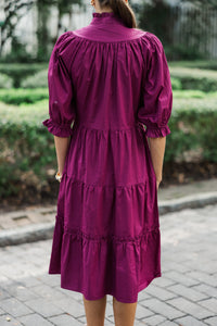 Pinch: Feeling The Love Berry Purple Midi Dress