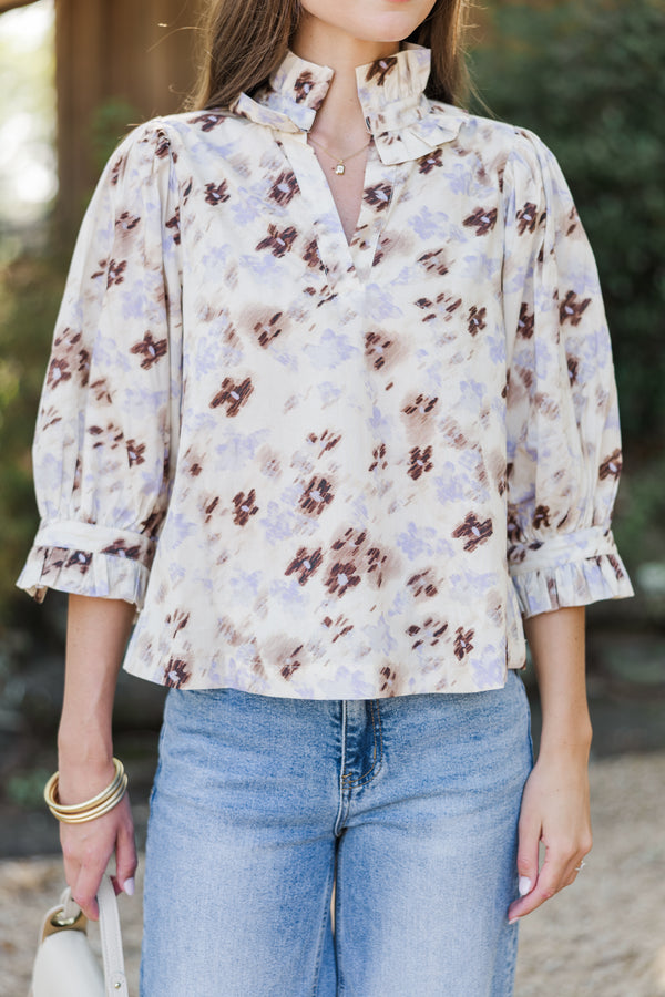 Pinch: Thinking Of You Cream White Floral Blouse