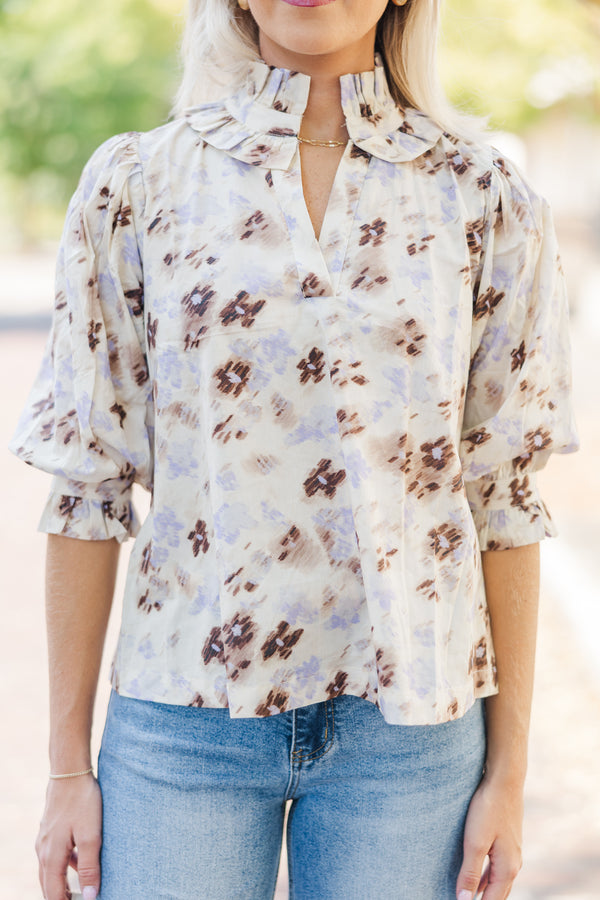 Pinch: Thinking Of You Cream White Floral Blouse