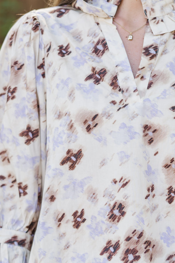 Pinch: Thinking Of You Cream White Floral Blouse