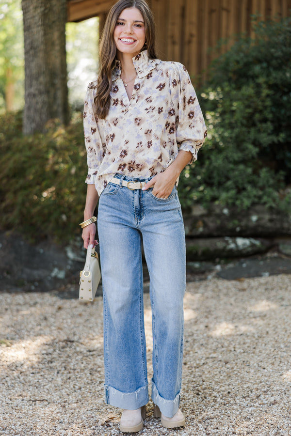 Pinch: Thinking Of You Cream White Floral Blouse