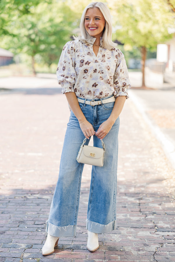 Pinch: Thinking Of You Cream White Floral Blouse