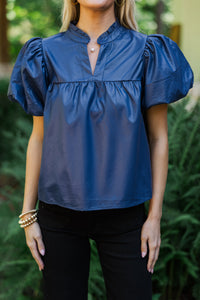 Pinch: Back To You Navy Blue Blouse