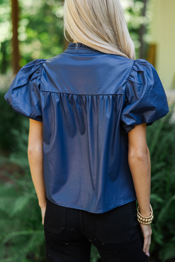 Pinch: Back To You Navy Blue Blouse