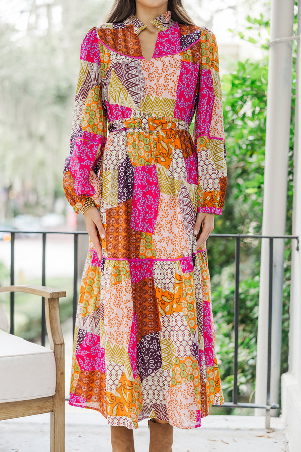 Fate: Happy For You Fuchsia Pink Patchwork Midi Dress – Shop the Mint Fate: Happy For You Fuchsia Pink Patchwork Midi Dress – Shop the Mint