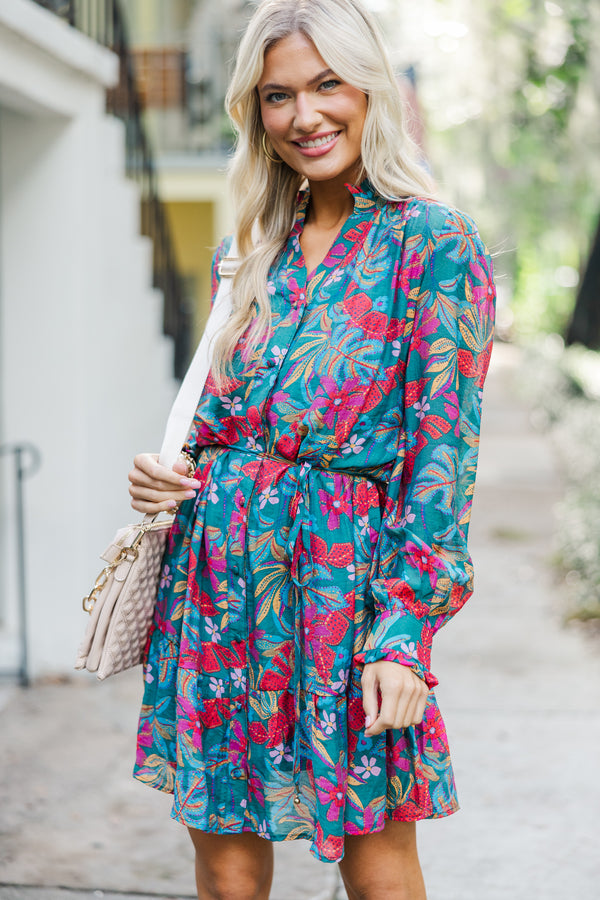 teal fall dress Tatiana Dress
