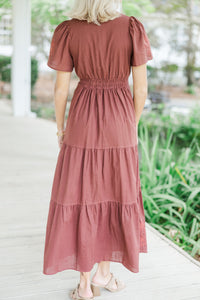 It's A Dream Burgundy Red Embroidered Maxi Dress