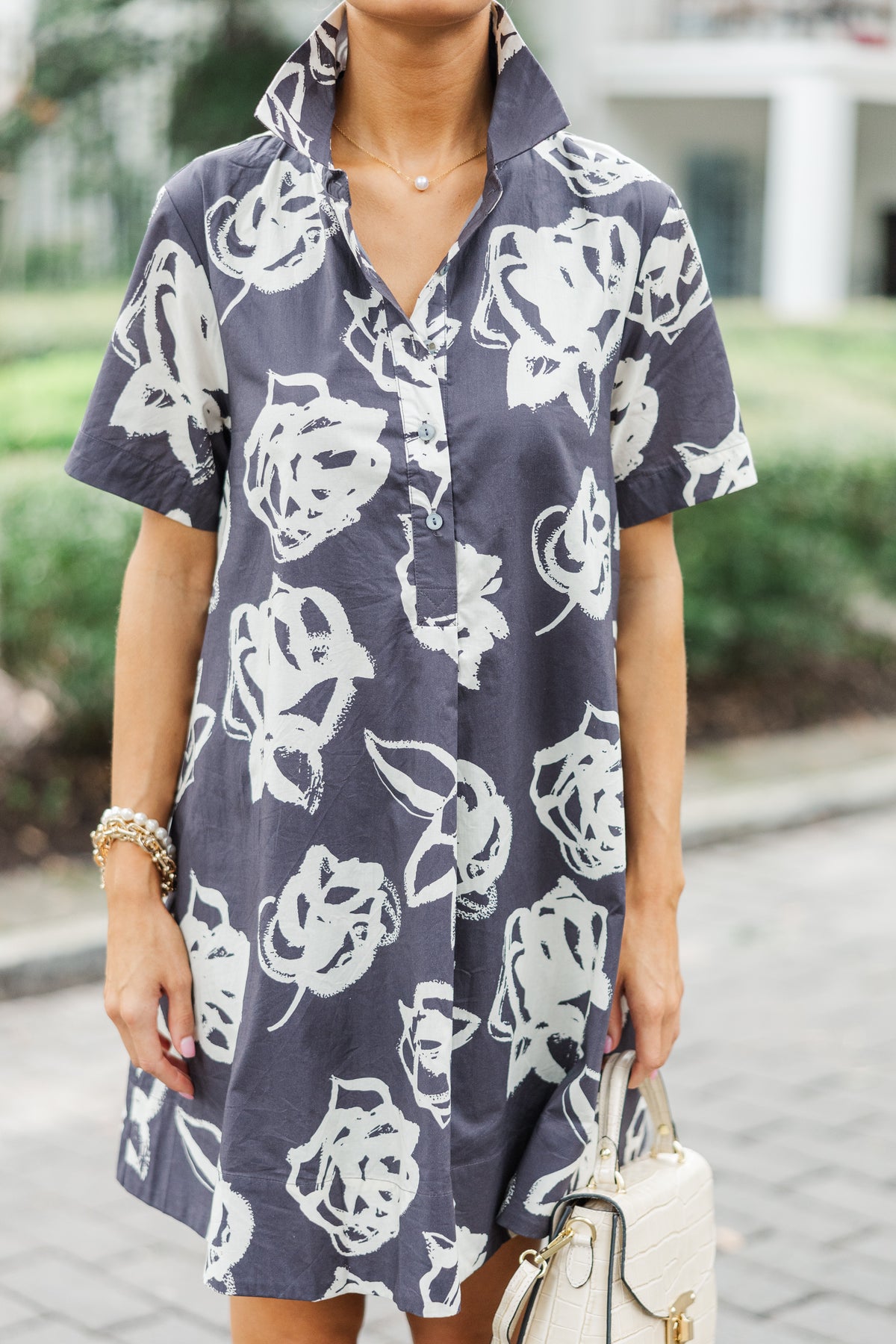 Back To You Charcoal Gray Floral Dress – Shop the Mint