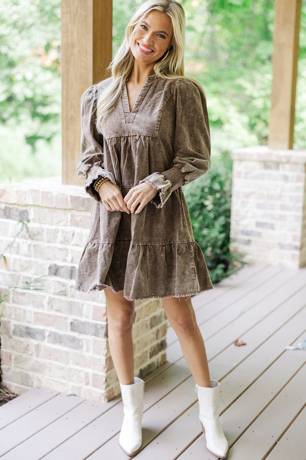 You've Got It Brown Corduroy Dress – Shop the Mint