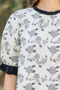 Give You Everything Ivory Floral Blouse