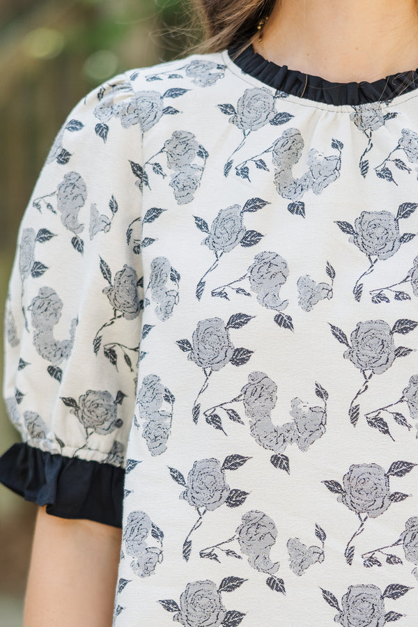 Give You Everything Ivory Floral Blouse