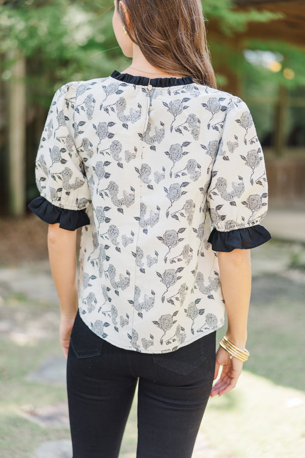 Give You Everything Ivory Floral Blouse