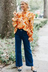 Back To Back Mustard Yellow Floral Blouse