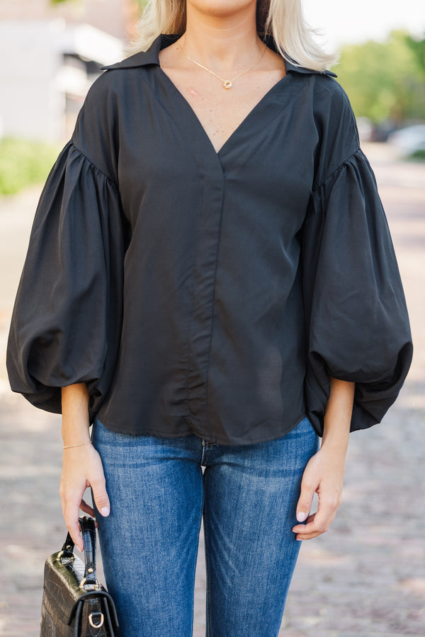 You've Got It All Black Blouse