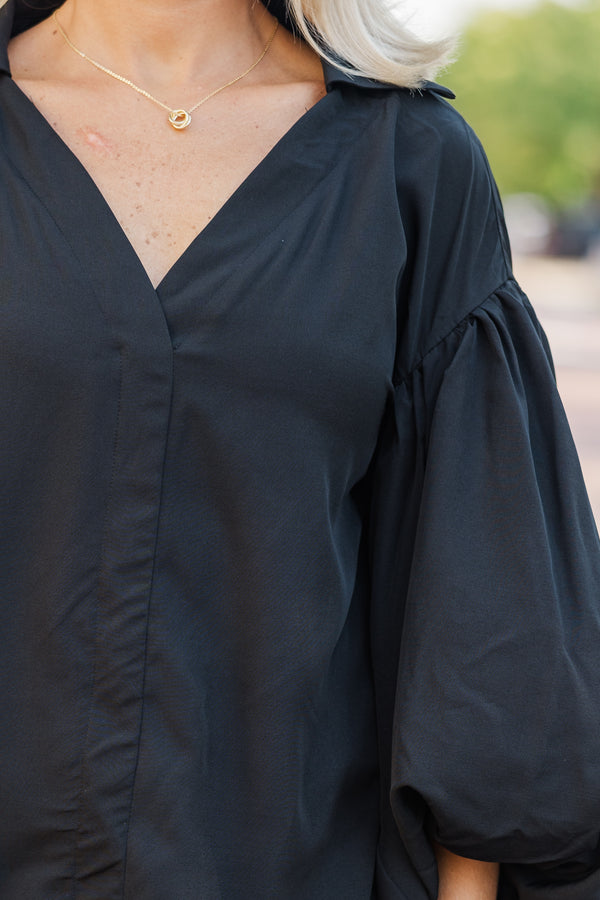 You've Got It All Black Blouse