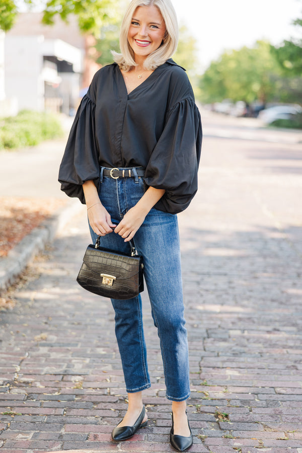 You've Got It All Black Blouse