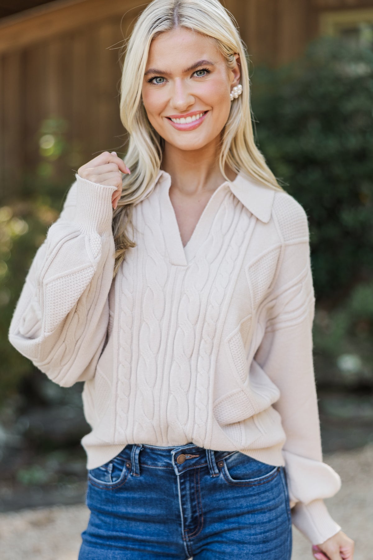 トップス Kitty cable knit tops ivory andmary ANDMARY】kitty knit tops