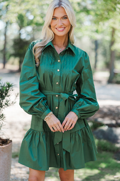 Know The Answers Green Pleated Dress – Shop the Mint