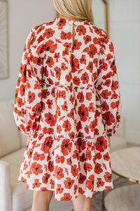 NURSING COLLECTION: Be Your Best Rust Floral Babydoll Dress