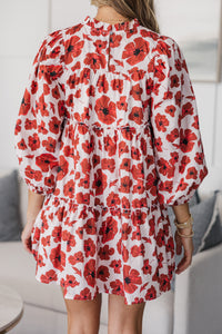 NURSING COLLECTION: Be Your Best Rust Floral Babydoll Dress