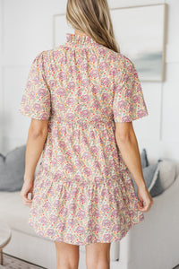 NURSING COLLECTION: Feeling Your Best Magenta Purple Paisley Dress