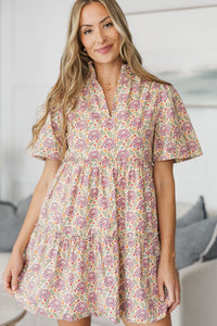 NURSING COLLECTION: Feeling Your Best Magenta Purple Paisley Dress