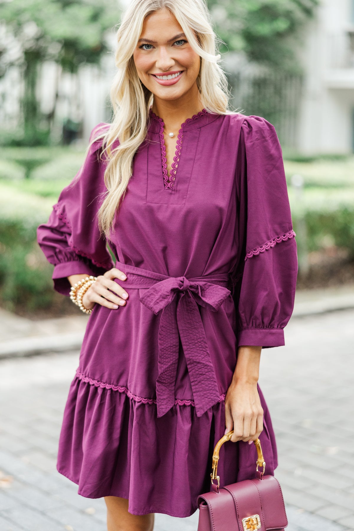 purple crochet dress Leila Crochet Maxi Dress - Purple/combo