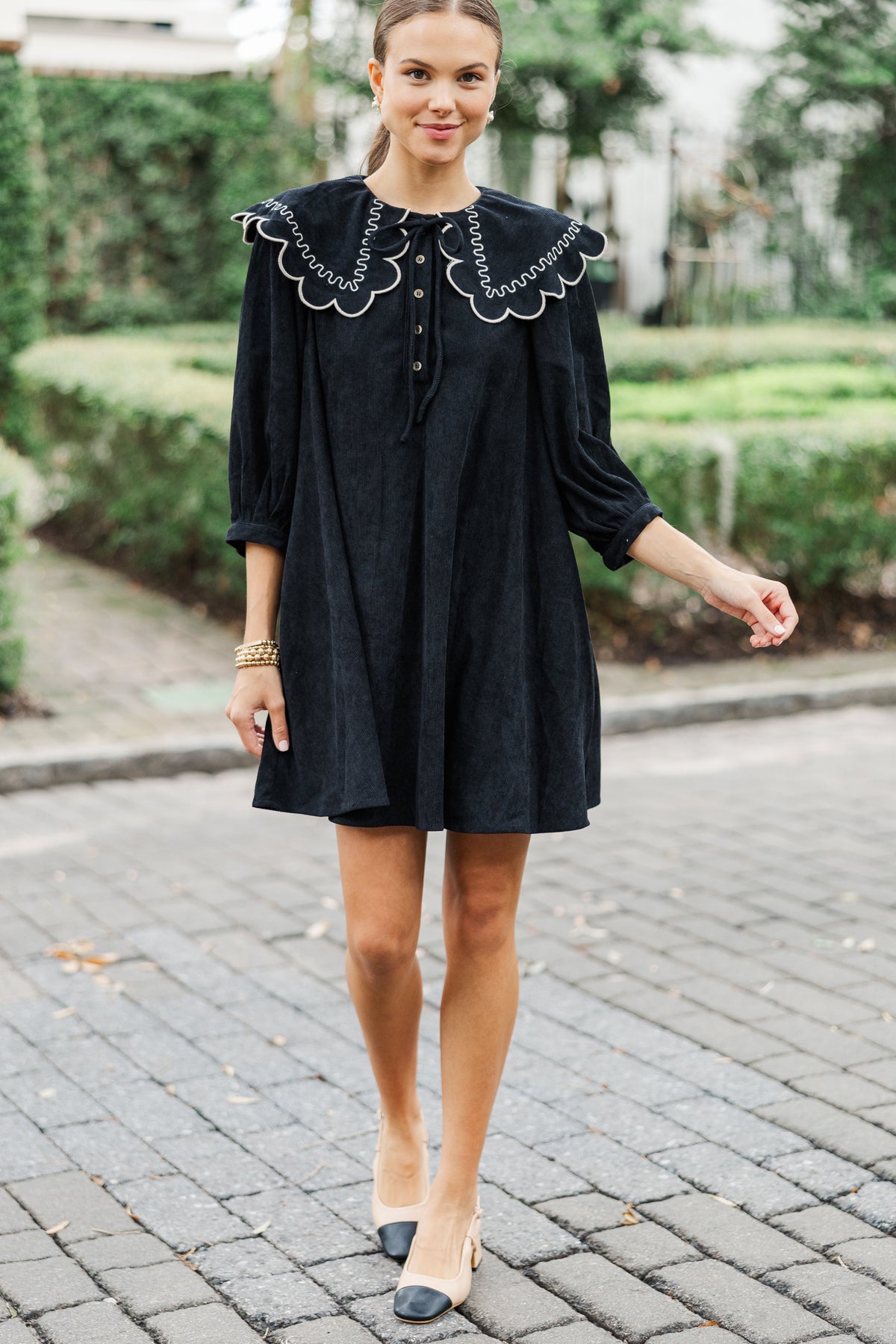 Sure Thing Black Scalloped Dress Shop the Mint Sure Thing Black Scalloped Dress Shop the Mint