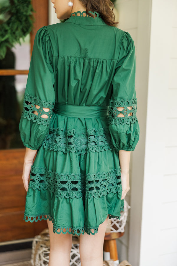 It's Your Story Forest Green Crochet Dress – Shop the Mint