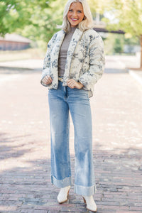 Take Your Advice Taupe Toile Jacket