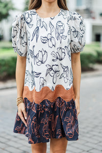 Just Yourself Almond Floral Dress