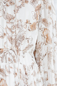 Finally Found You Brown Toile Midi Dress